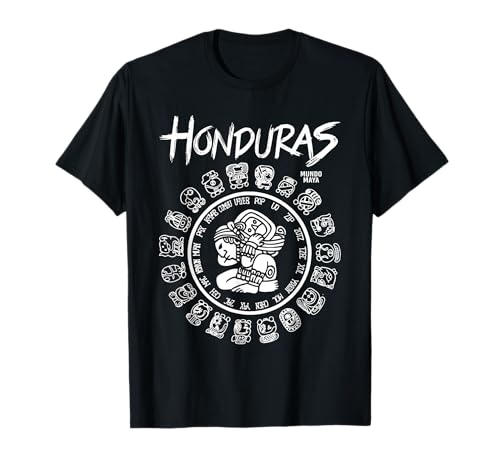 Honduras T-shirt do mundo maia, Preto, S