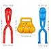 iBaseToy Snowball Maker Toys, 5 Pack Kids Small Snowman Maker Kit, Winter Outdoor Snowball Fight Games and Snowball Fun for Kids and Toddlers, Perfect Winter Gift for Children