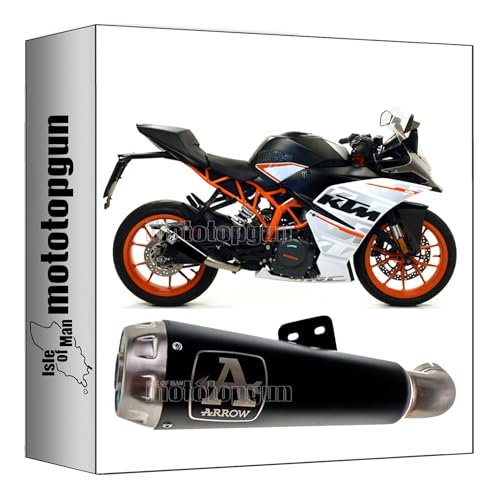 Silencieux Arrow Pro-Race 71860PRN en Nichrom Noir et Embout Acier pour KTM RC 125