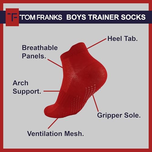 6 Pairs Boys Trampoline Socks With Grips Gym Yoga Non Slip Socks3