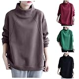 Snepllie トレーナー スウェット トップス レディース 裏起毛 ハイネック 長袖 大きいサイズ 春 秋 冬 おしゃれ リラックス レディース トップス 秋冬