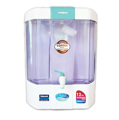 Image of Aqua Pearl RO Water Purifier (RO+UV+COPPER With ZINC+ HIGH TDS MEMBRANE+ TDS CONTROL) Suitable for Borewell Water, 12L Storage, TDS Adjuster, Made in India | 12-Stage Purification | 1-Year Warranty