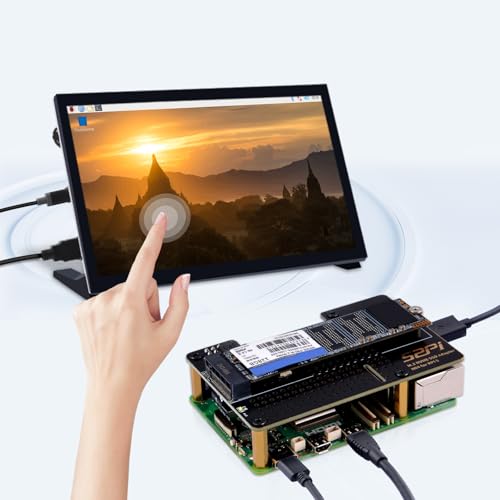GeeekPi N04 M.2 M-Key NVMe SSD Shield für Raspberry Pi 5, M.2 2280 PCIe to NVMe SSD Shield Pip PCIe Peripheral Board Top für Raspberry Pi 5 4GB/8GB (SSD and Pi5 Board Are not Included) Barebones