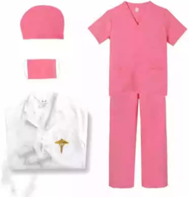 الفاخر - مجموعة زي الطبيب، طقم زي معمل طبي مكون من 7 قطع، زي ت... - view 3