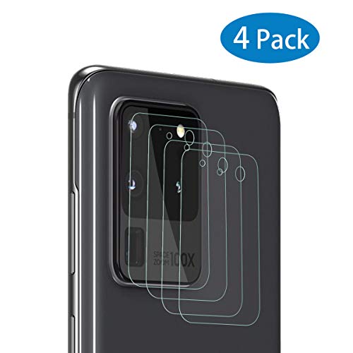 ELYCO [4 Piezas] Samsung Galaxy S20 Ultra 5G Cámara Protector de Pantalla, [Cobertura Completa] [Anti-despegamientos] Cristal Templado para Samsung Galaxy S20 Ultra 5G Cámara Protector