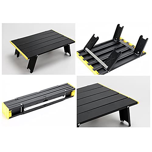 Table de camping portable noire et pliante pour randonnée et plage - 3