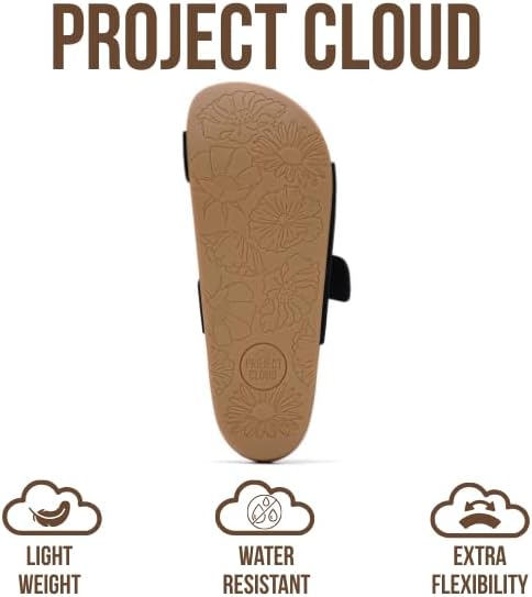 Project Cloud 100% Genuine Leather Womens Sandals – Plush Insole Sandals for Women 2026 – Lightweight & Non Slip Slides & Women Footwear with Buckle (Balanced) - Image 4