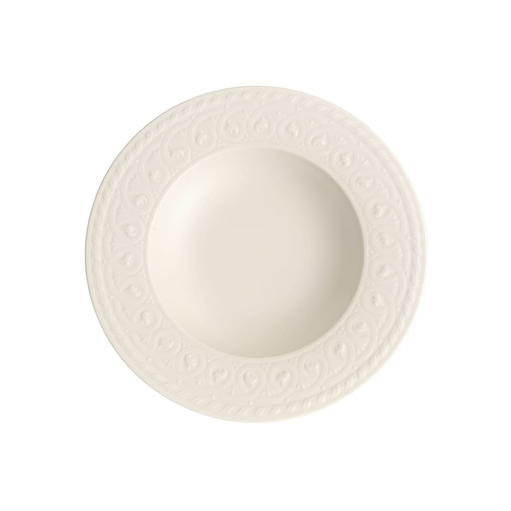 Villeroy und Boch Cellini Suppenteller, 24 cm – Premium Porzellan, Weiß