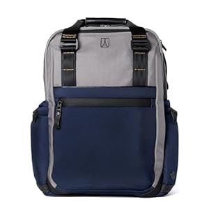 Travelpro Altitude Medium Expandable Travel Laptop Backpack 25-30L, 16 Inch Laptop, Water Resistant, Work, Business, Men and Women, Stellar Navy/Grey