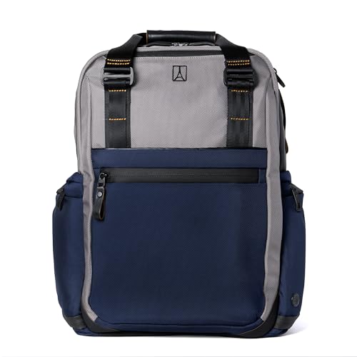 Travelpro Altitude Medium Expandable Travel Laptop Backpack 25-30L, 16 Inch Laptop, Water Resistant, Work, Business, Men and Women, Stellar Navy/Grey
