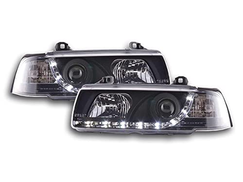 Feux phares Daylight Led E36 de haute précision pour berline phase 1 et 2 noire