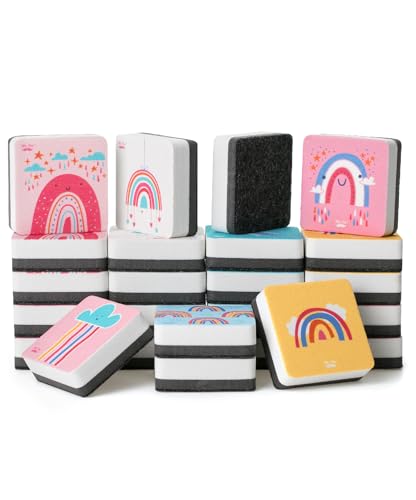 Mr. Pen- Mini Magnetic Dry Erase Erasers, 2" x 2", 24 Pack, Boho Style