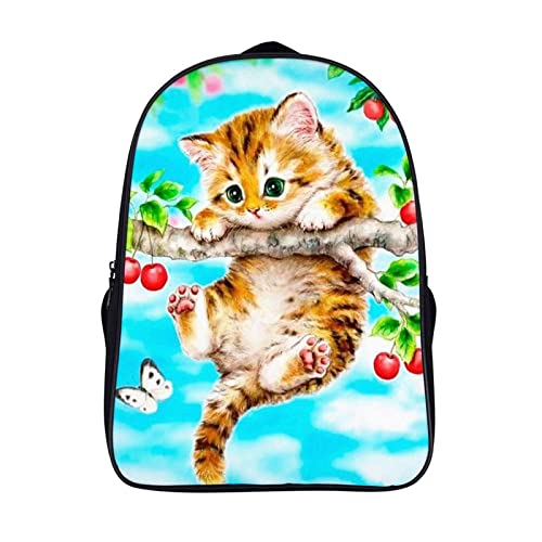 Sac à dos école chat 3D pour garçon et fille : le cartable ado stylé de 40cm