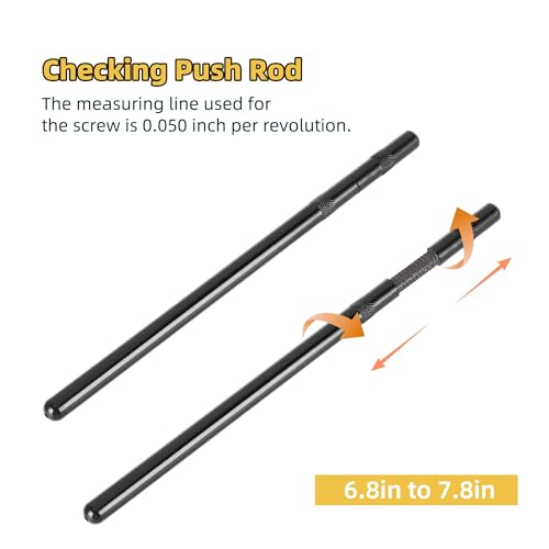 Image of Acouto Pushrod Length Checker 6.8-7.8 inches Push Rod Length Checking Tool Pushrod Measuring Tool Pinion Depth Checker 7702-1 Iron Black Adjustable Range