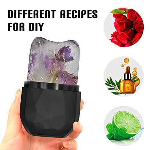 Broviti Ice Roller For Face Neck And Eye Gua Sha Face Massage Facial Beauty Face Icing Tool Silicone Ice Mold For Brighten Skin And Enhance Your Natural Glow Remove Fine Lines（Black） #TOP1