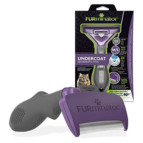 FURminator Undercoat deShedding Tool for Medium/Large Long Hair Cats Over 4.5 kg Cover
