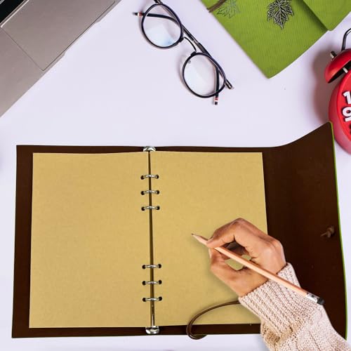 Bloc-notes antique en cuir vert foncé pour vos notes de voyage