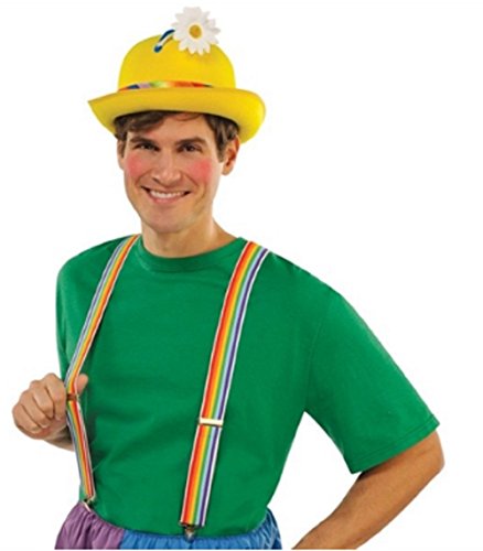 amscan Adult Rainbow Clown Suspenders2