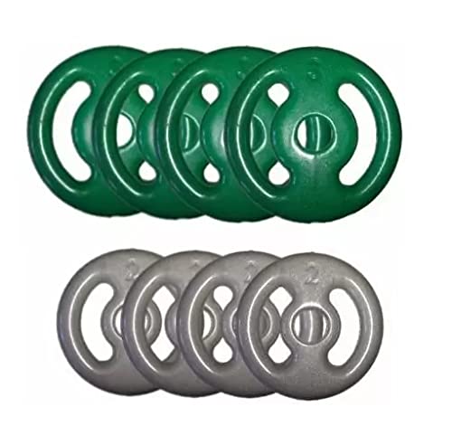 Kit Anilhas Emborrachadas 20kg + 2 Barras 40cm + Barra 150