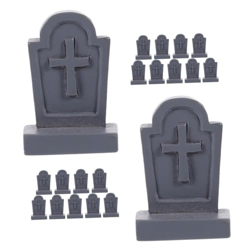 Alipis 20piezas Decorativas De Resina para Halloween Adornos Espeluznantes para Crear Atmósfera Aterradora Fiestas y Jardines Accesorios De Cementerio para Interiores y Exteriores