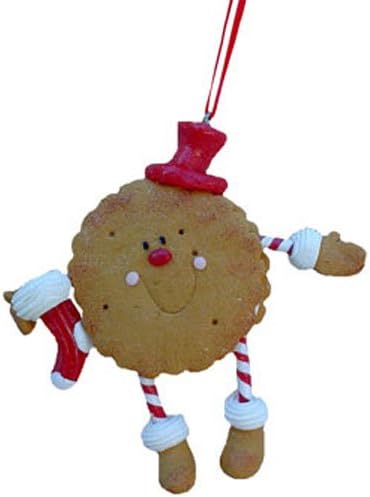 Ginger Cane Folk Ornaments Holding a Stocking [36358F]