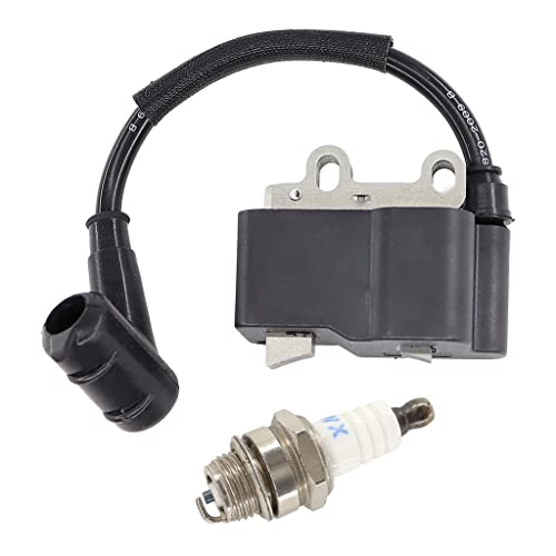 HURI Bobine d'allumage avec bougie d'allumage pour souffleur Echo ES-255 PB-251 PB-255 PB-255LN...