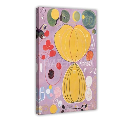 Toile Hilma af Klint 1907 avec cadre à suspendre pour habiller un mur vide
