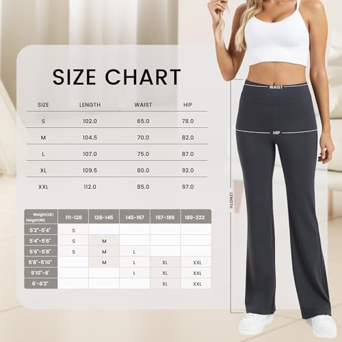 Friptspyg Hosen Damen mit Taschen Elegante Hosen Hoher Taille Business Hose Elastische Yogahose Casual Freizeithosen,Grau L