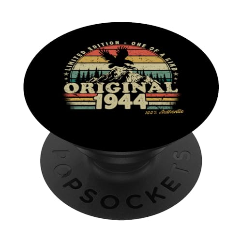 1944 Vintage Cumpleaños Retro Edición Limitada Hombres Mujer PopSockets PopGrip Intercambiable
