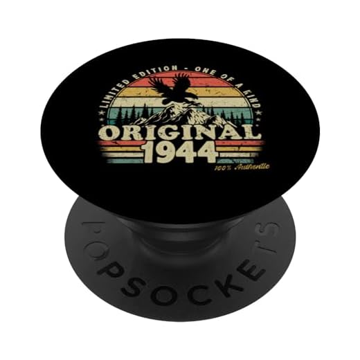 1944 Vintage Cumpleaños Retro Edición Limitada Hombres Mujer PopSockets PopGrip Intercambiable