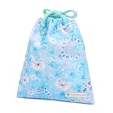 COLORFUL CANDY STYLE 巾着 中 マチ無し給食袋 [2026春モデル] 撥水ノーアイロン ムーンライトバタフライ はっ水 軽量 汚れにくい シワ防止 女の子 NL901300-a