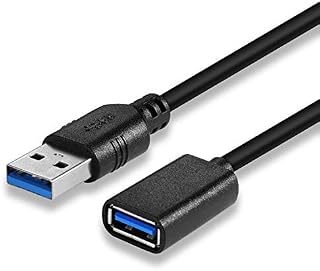 UYGHHK USB 3.0 Extension Cable A Male to A Female USB Extension Lead, USB Extender Cable for Card Reader, Keyboard, Printer, Scanner, Camera, Oculus Rift, PS (20cm)