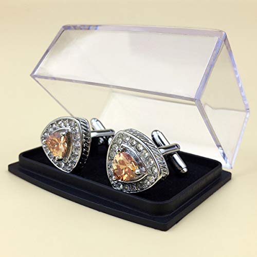 Image of S&W Wedding Cufflinks for Men Cuffs with Gift Box Business for Tuxedo Shirt