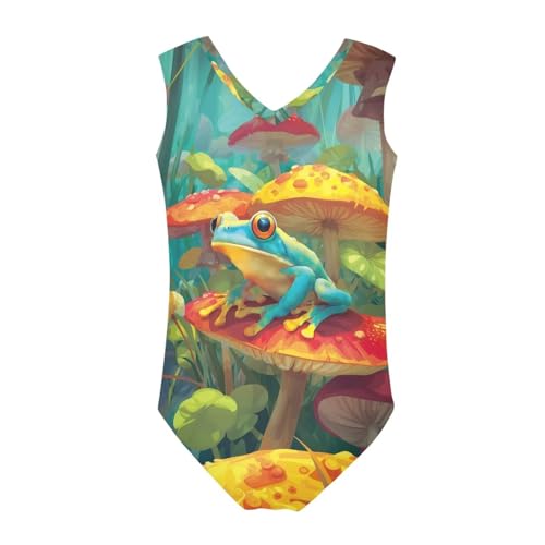 Image of Girls Fashion Print One Piece Swimsuit Bathing Suit Gymnastic Leotard for Kids, 5-14 Years