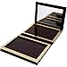 Matte Black Double Sided Empty Magnetic Palette with Mirror; Holds 70 Standard Sized Eyeshadows