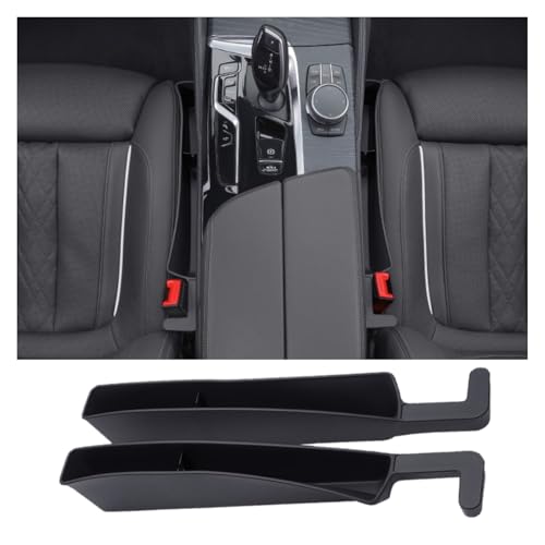 Car Seat Gap Filler Organizer 2 Pack, Black