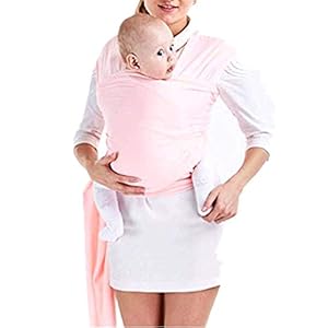 Tragetuch Baby elastisch für Neugeborene und Kleinkinder, Babytragetuch Kindertragetuch Baby Bauchtrage Sling Tragetuch für Baby Neugeborene Innerhalb 16 KG von VOARGE (rosa)