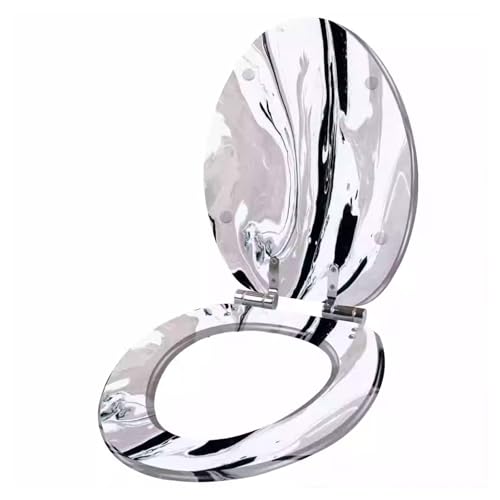 便座ソフトクローズ、 樹脂製トイレシート ソフトクローズ クイックリリース コンフォートアーク U/V/O型トイレ用 マルチカラー 33-39x42-49cm(H Style)