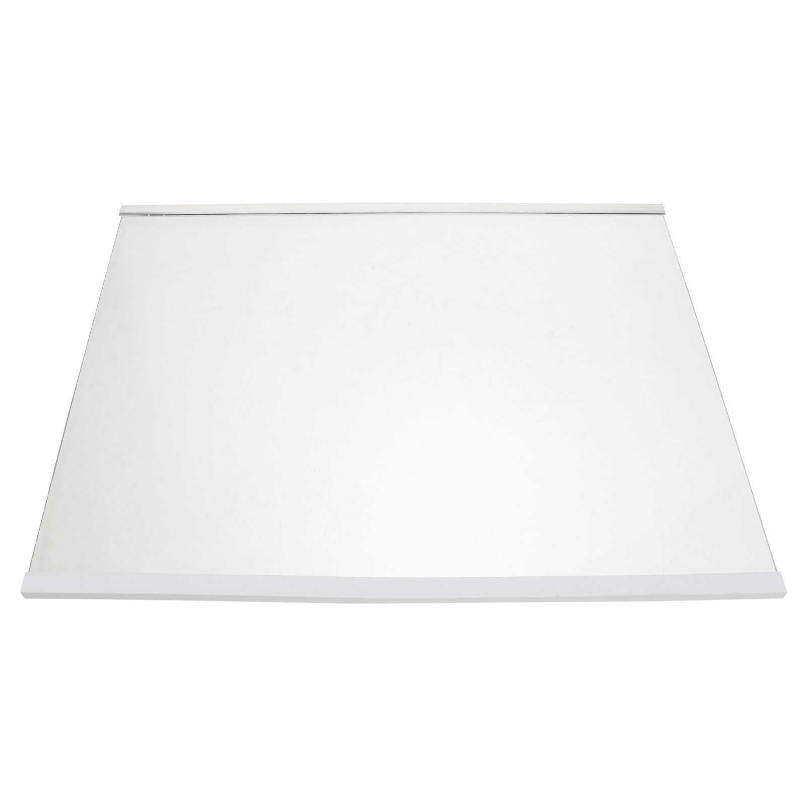 SECFOU Estante de Vidrio Templado para Compartimento de Nevera 44x28, 5 Cm | Borde Doble Recortado, Panel Transparente, Organización de Cocina y Limpieza Sencilla