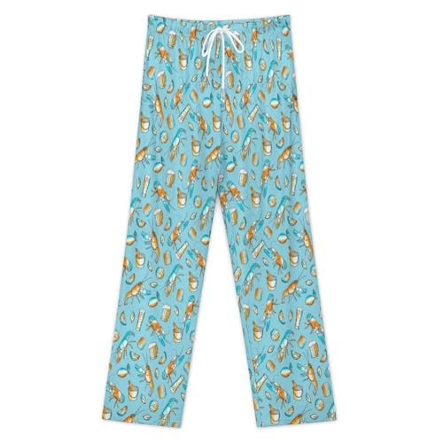 Mens Funny Pajama Pants Flowers Loose Fit Soft Sleep Bottoms Palazzo Lounge Pants with Elastic Waistband Separate Bottoms2