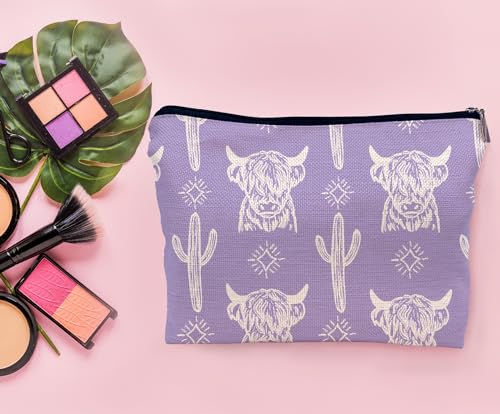 Image of Western Makeup Bag,Western Gifts For Women,Cow Makeup Bag,Cowgirl Stuff,Western Stuff For Women,Western Gifts,Cowgirl Gifts(COW D)