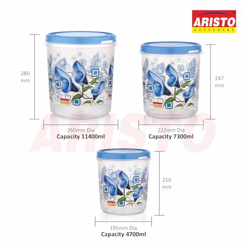 Image of Aristo Store Queen777 Plastic Storage Container-4700 Ml (19.5(D) X 21.6Cm) - Multicolor