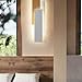 Modern Minimalist Wood Wall Sconce Tri Color Changing LED Geometric Vertical Wall Lamp White and Natural Wood Accent Wall Light for Bedroom Living Room Lighting