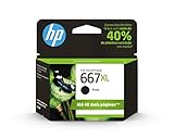 Cartucho HP 667XL Preto Original (3YM81AB) Para HP Deskjet 2376, 2776, 6476, 5076, 52765076, Impressora HP 5276