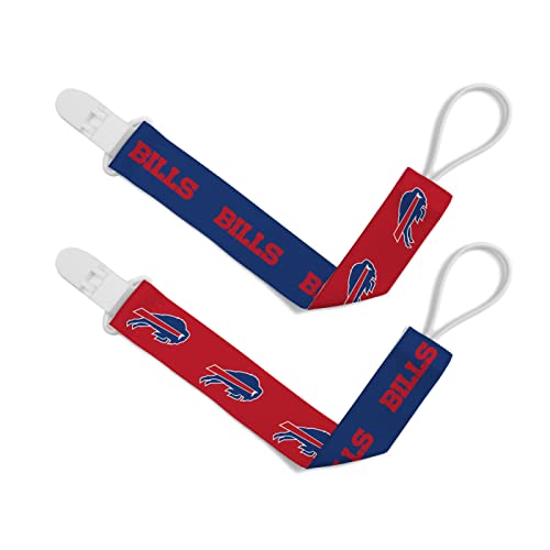 Image of Baby Fanatic Officially Licensed Unisex Pacifier Clip 2-Pack - NFL Buffalo Bills - Officially Licensed Baby Apparel