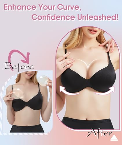 Silicone Bra Inserts Push Up Breast Pads,Clear Gel Invisible Bra Padding Bust Enhancer for Bikini Swimsuit2