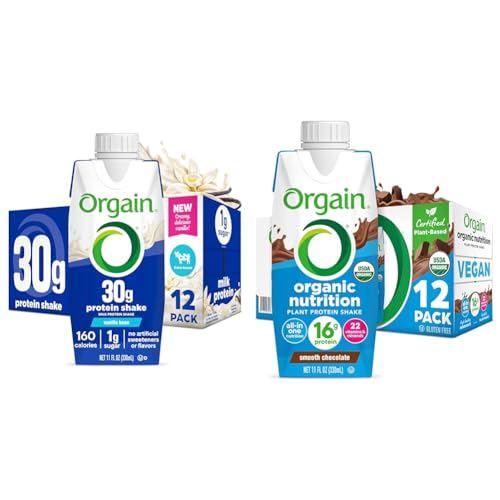 Bundle de Batidos Orgain proteína vainilla y chocolate 12 pack miniatura 1