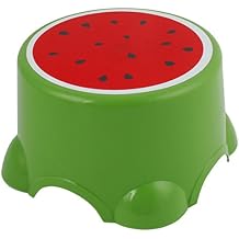Ruilogod Plastic Home Dining Room Fruit Pattern Round Portable Mini Step Stool Chair Seat Green id 2e8 87d 45b 7de d9b