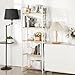 Rengue No-Assembly Folding Bookshelf Storage Shelves 5 Tiers Foldable Vintage Multifunctional Plant Flower Stand Storage Rack Shelves Bookcase for Home Office, White