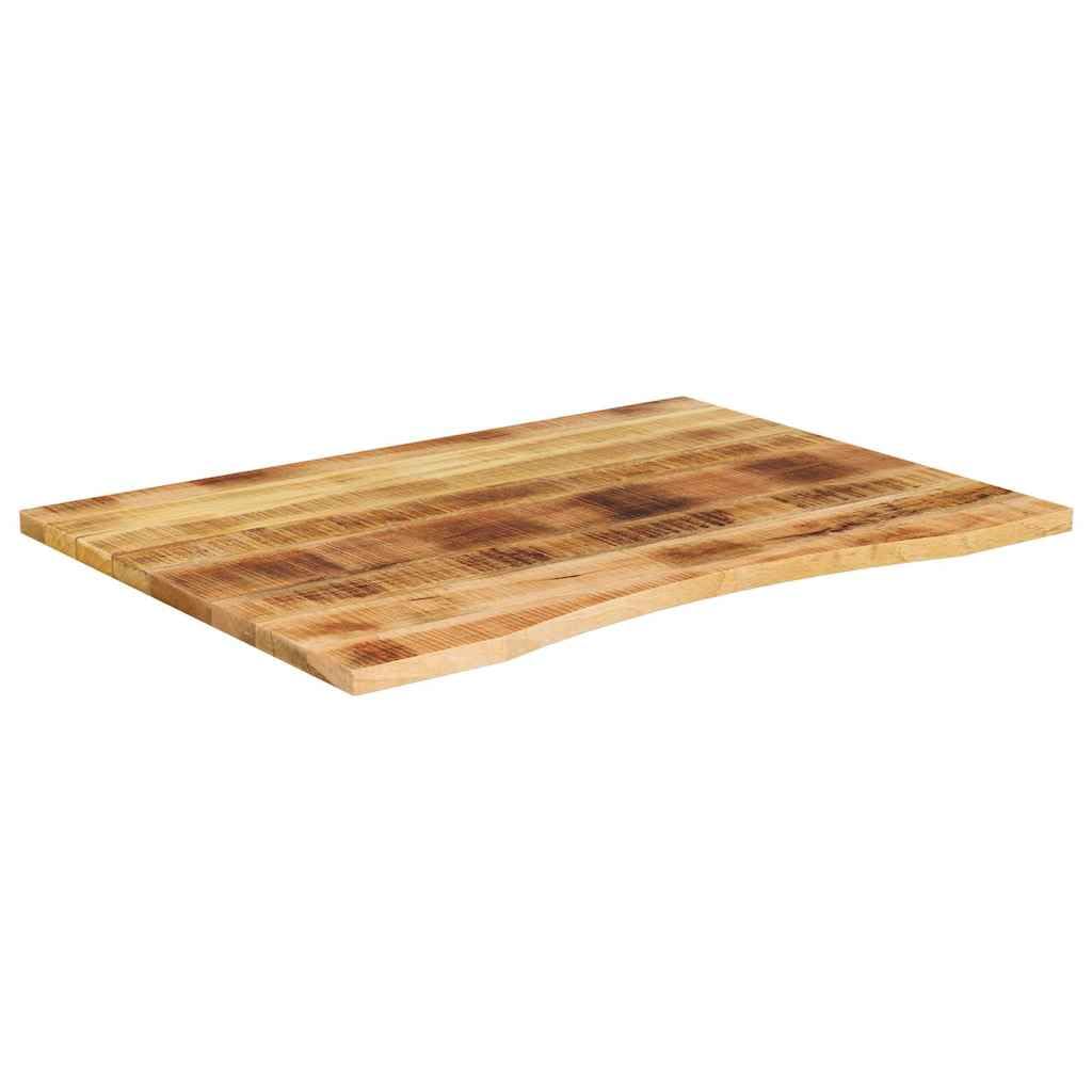 Massivholz Schreibtischplatte mit Ausschnitt Mango 110x80x2,5cm für Büro- und Esstische aus robustem Mangoholz
